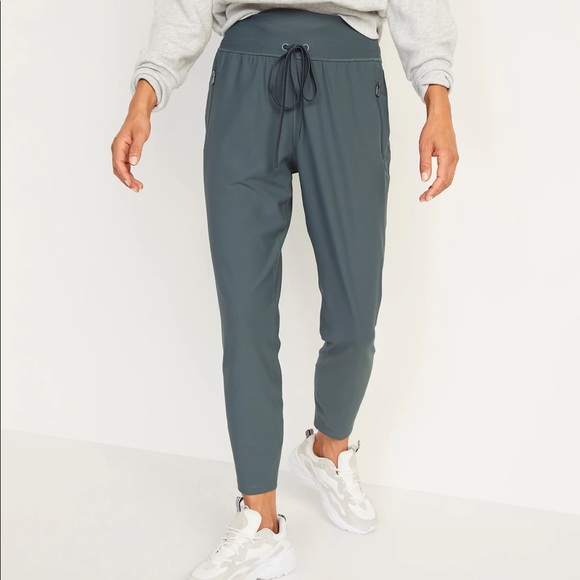 Old Navy Pants - Old Navy Active High-Waisted PowerSoft Zip Jogger Pants